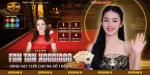 Fan Tan Xocdia88 trên bàn live có dealer, kết quả ván trước và bốn cửa Fan