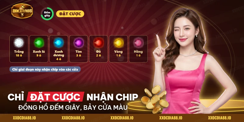 Đồng hồ đếm giây và bảy cửa màu trong giai đoạn đặt cược Sun Rồng