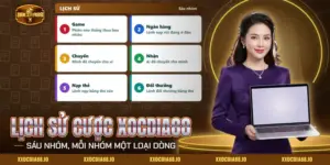 Lịch sử cược Xocdia88 chia thành nhóm game, nhóm ngân hàng và nhóm chuyển nhận