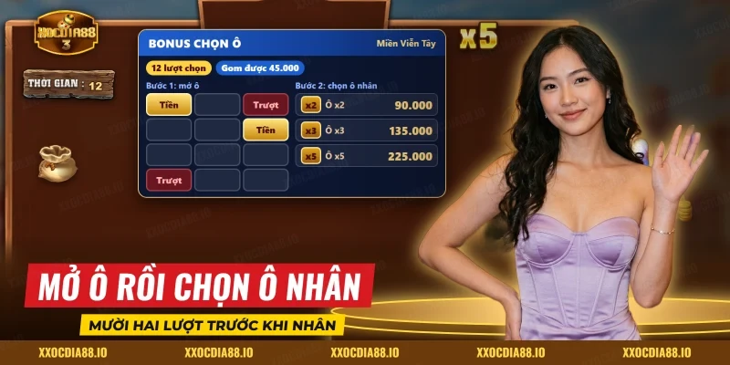 Màn thưởng chọn ô của nổ hũ Miền Viễn Tây Xocdia88