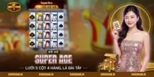 Nổ hũ Super Ace Xocdia88 với lưới lá bài tây và thẻ vàng